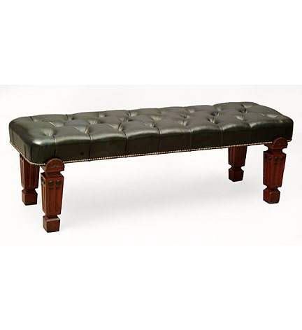 An extremely rare set of four hall benches, each stamped 